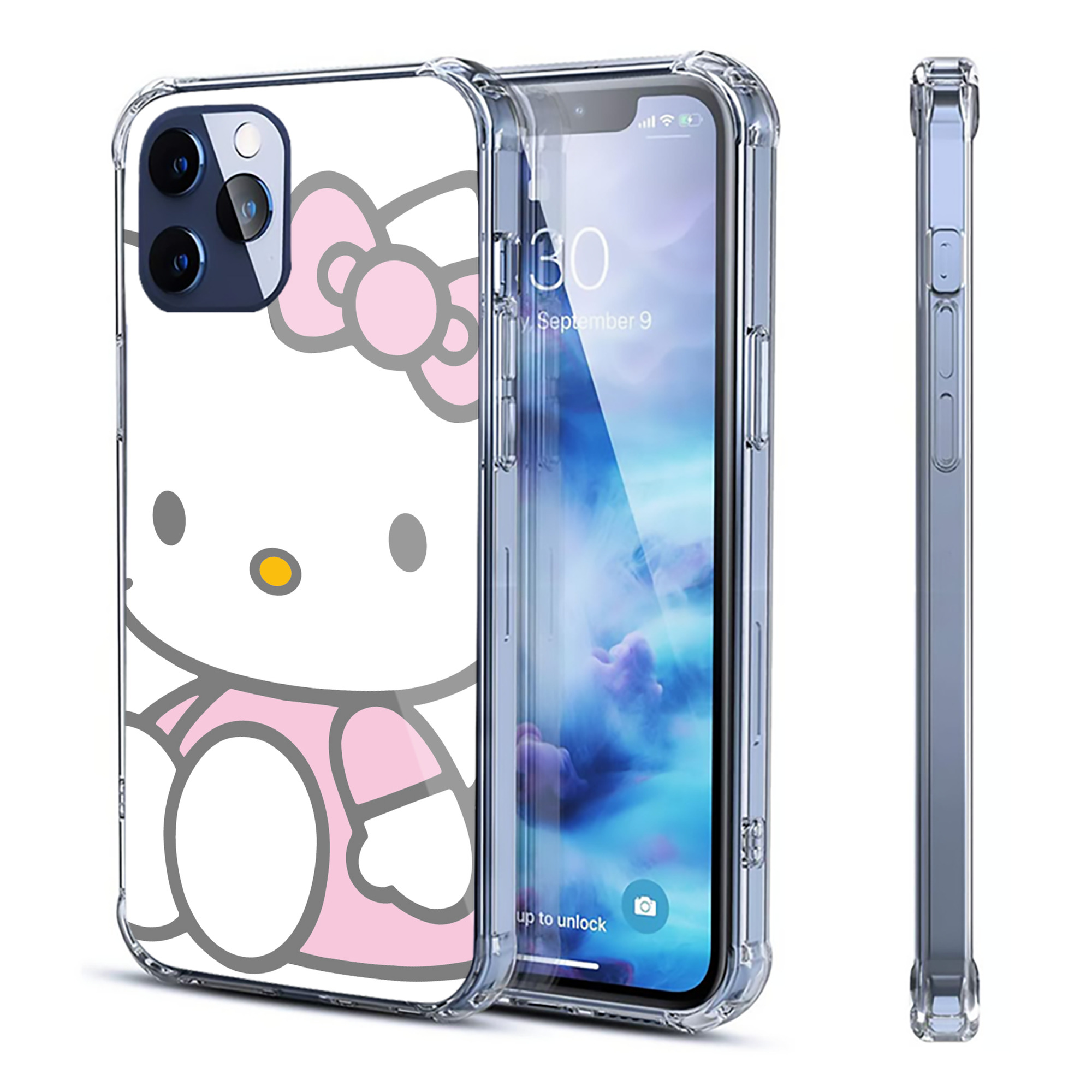 （画像用） Hello Kitty ハローキティ 【iPhone 12シリーズ対応】透明スマホケース（クリアソフトケース）